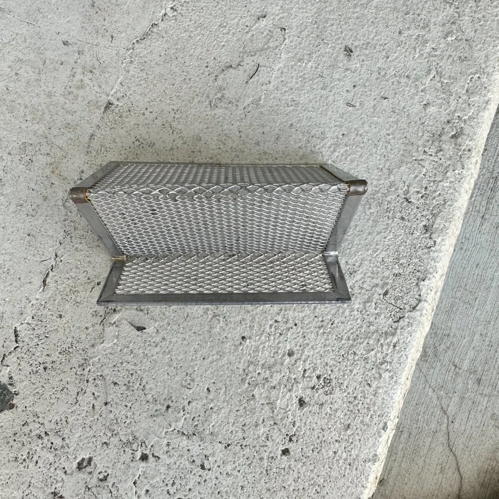 Silver Steel Mesh Business Card Holder